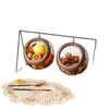 Nueva Cesta de Fruta de Hierro Forjado Estante de Almacenamiento Colgante Cesta Creativa de Almacenamiento de Snacks para Sala de Estar Cesta de Fruta Columpio Mecedora Linda