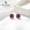 Pendientes de botón redondos Xuping de estilo retro simple, aleación de cobre, clásicos de moda, fáciles de combinar para el uso diario, joyería compacta y colorida