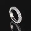 Estilo Ins europeo y americano diseño simple de tres lados con circón anillo de pareja personalidad anillo hip hop una generación de R7958