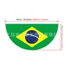 Serie de banderas multinacionales superventas transfronteriza de Amazon, con banderas en forma de abanico impresas en alta definición para decoraciones festivas, directamente de la fábrica de origen