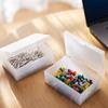 Envío Gratis Estilo Europeo Caja de Almacenamiento Creativa para Escritorio Transparente a Prueba de Polvo Caja de Almacenamiento para Desmaquillante Algodón Maquillaje Maquillaje Polvo Esponja de Maquillaje Bastoncillo de Algodón