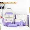 Mochila escolar nueva, elegante y versátil para estudiantes de secundaria y preparatoria, diseñada para reducir la carga, con gran capacidad, protección para la columna y material de nailon ligero