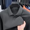 Camisa Polo Juvenil para Hombre de Manga Larga Primavera y Otoño Nueva Camiseta de Color Sólido Casual de Negocios Camiseta de Algodón Puro para Hombre de Mediana Edad