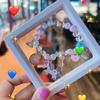 Pulseira de miçangas infantil transfronteiriça direta da fábrica, gato fofo, linha elástica, pérola, desenho animado, pulseira gradiente