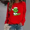 Amazon Ebay Espera Proporcionar Materiales para Sudaderas de Manga Larga con Cuello Redondo para Mujer con Estampados Navideños para Sitios Web Independientes