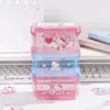Serie de Caramelos de Leche Hello Kitty Joytop - Caja de Almacenamiento Apilable de Tres Capas