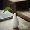 Vaso de Flores Gota d'Água de Porcelana Branca Dehua Pequeno Ornamento Vaso Pequeno Hidropônico Cerâmica Cerimônia do Chá Arte do Chá Acessórios para Conjunto de Chá Gongfu