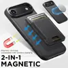 Adecuado para Funda de Teléfono con Ranura para Tarjeta para iPhone18Pro, Soporte Magnético para Samsung S26U, Carga Inalámbrica, Magsafe, Google
