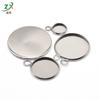 Base Redonda de Disco de Aço Inoxidável para Cravação de Pedra Preciosa Diamante de Anel Único Acessórios de Joias Pingente DIY
