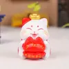 Adornos Lindos de Gato de la Suerte Artesanías de Resina Adornos de Decoración de Escritorio para el Hogar Muñecos de Gato Regalos Culturales y Creativos Adornos para Coche