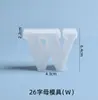 Molde de Resina de Cristal DIY Amapola 26 Letras Inglesas Adornos Artesanales Creativos Molde de Silicona