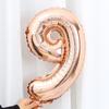 0-9 Prata 16 polegadas Dourado Balão Número de Folha de Alumínio Pacote de Aniversário Decoração de Casamento Filme de Alumínio Pequeno Inflável