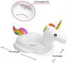Amazon en stock Flotador de unicornio inflable de PVC ecológico engrosado Anillo de asiento para nadar Tamaño grande Caballo arcoíris flotador anillo para nadar