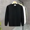 Nuevo Suéter Otoño Estilo Coreano Casual Holgado Pulóver Sencillo Color Sólido Cuello Redondo Estilo Old Money Manga Larga Prendas de Punto