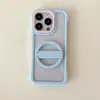 Funda 2 en 1 sin bordes con bloques de color y soporte, adecuada para Apple 17Pro, gama alta 16, estilo coreano 15, funda para teléfono de pareja 14