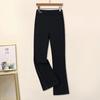 Pantalones Acampanados Casuales Cortos para Mamá Dropshipping 2025 Primavera y Otoño Nuevos Elásticos Adelgazantes de Cintura Alta Acampanados