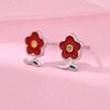 Pendientes de flores simples y hermosos para mujer, moda 2022, nuevos pendientes pequeños, pendientes de flores de nicho, verano