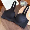 Talla Grande MM Gordita Ropa Interior Sin Costuras Mujer Pecho Grande Panty de Exhibición Pequeño Push-up Reúne Levantamiento Lateral del Seno Sujetador Anti-Caída 200 Jin