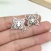 Acessórios DIY de prata antiga com borboleta oca série insetos Pingentes Brincos Colar Acessórios para Roupas Pingente Venda por Atacado