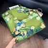 Pañuelo de Seda 70 Cuadrado Moda Coreana de Alta Gama Versátil Profesional Seda Sintética Pequeño Pañuelo de Cuello Estampado Retro Pañuelo de Seda para Mujer