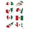Pegatinas Faciales para Aficionados de la Copa del Mundo Copa Europea Copa Americana Bandera del Equipo Tatuajes Impermeables Ecológicos Fabricante Venta al por Mayor en Stock