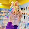 Llavero de Oso Violento Colorido de Cristal Acrílico para Mujer, Lindo, de Moda, Exquisita Muñeca de Resina, Colgante para Llavero