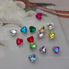 Decoraciones de Arte para Uñas con Pedrería en Forma de Corazón de Dopamina de Moda, Accesorios para Uñas, Arte para Uñas de Corazón 3D con Pedrería Apilada