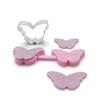 Molde de Biscoito de Aço Inoxidável Formato Borboleta Molde de Bolo Dobra de Açúcar Molde Criativo Ferramentas de Confeitaria Molde de Corte Prensagem para Limpar Bolo Frutas