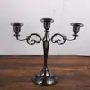 Candelabros Estilo Europeu de Cinco e Três Braços, Luxuoso Restaurante Ocidental Jantar Romântico à Luz de Velas, Decoração de Hotel, Adereços de Casamento, Suportes para Velas