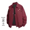 Chaqueta de trabajo de moda para hombre, color liso, con cremallera decorativa, cuello de solapa, versátil, para primavera y otoño, estilo casual transfronterizo