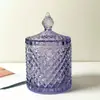 Tarro de Dulces de Vidrio de Color de Lujo Nórdico con Tapa, Tarro Decorativo para Almacenamiento de Joyería Venta al por Mayor