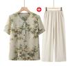Camiseta de Verano de Manga Corta para Mujer de la Tercera Edad Camiseta de Verano de Abuela Camiseta Pequeña para Madre de 60 Años Ropa para la Tercera Edad traje