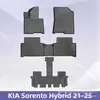 Adecuado para Kla Sorento Híbrido 2021-2025 Tapetes de Piso Tpe 3D Material para Todo Clima