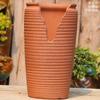 Pote Grande Queimado de Vegetais de Cerâmica Vermelha Vintage Feito à Mão Vaso de Flores Carnudas Cerâmica Grossa Pote Grande de Rosa Cerâmica Vaso Alto para Plantas Verdes Bougainvillea
