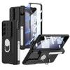 Para Samsung ZFold5 Funda para Teléfono Móvil Absorción Magnética Plegable Armadura Skin Lateral Soporte Integrado Ventana Deslizante Funda Protectora
