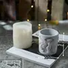 Resina Epoxi Aromaterapia Yeso Taza Jarrón Almacenamiento Molde de Silicona Templo Cemento Concreto Molde de Yeso DIY