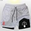 Pantalones Cortos de Doble Capa Explosivos para Hombre con Estampado 2D de Anime AliExpress, Pantalones de Entrenamiento Sueltos, Pantalones Deportivos