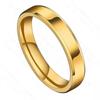Europa y Estados Unidos vendiendo anillo clásico biselado brillante de 4 mm para mujer explosiones de Amazon anillo de titanio venta directa al contado