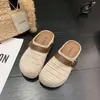 Sapatos Birkenstock para Mulheres, Chinelos de Verão Tecidos para Usar com Saias, Slip-Ons de Solado Grosso, Biqueira Fechada, Semi-Recortados, Sandálias Confortáveis e Não Cansativas