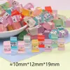 Simulación tridimensional luminosa de caja de leche DIY juguetes para niños coche de máquina para bebés traje de mini tienda de conveniencia resina pequeña