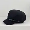 Otoño/Invierno Nuevo Sombrero Octagonal Rayado Estilo Retro Japonés Británico para Mujer Gorra de Periodista Versátil que Adelgaza el Rostro Sombrero de Artista de Moda