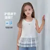 Camisola Infantil 2025 Nuevo Versátil Color Sólido Diseño Dulce