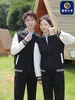 Jaquetas de baseball de fleece personalizadas para outono e inverno para professores de jardim de infância, uniformes de jardim de infância, uniformes escolares, roupas de trabalho, cardigans com zíper, uniformes de equipe, bordados