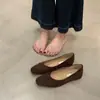 Zapatos de Ballet Planos Estilo Coreano Estampado de Leopardo Zapatos de Abuela para Conducir Suela Suave Casual Mary Janes Calados para Mujer