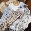 Nuevo Estilo Chino Bufanda de Seda Hoja de Loto Tinta Diadema Atada con Botella de Vino de Vidrio Cerámica Pañuelo de Cabeza Atado Retro Cinta de Caja de Regalo Larga