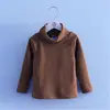 Camiseta Outono/Inverno 2026 Mais Vendida Camada Base, Camisa Base de Manga Longa Infantil Estilo Coreano com Gola Alta, Camada Base de Gola Alta 100% Algodão