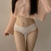 Original Sexy estilo japonês renda cueca feminina cintura baixa sem traços puro desejo doce puro algodão virilha cueca para as mulheres