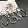 Nuevo Estilo Lujo Ligero Multicolor Estilo Ins Estilo Japonés y Coreano Cristal de Fresa Lágrima Cuentas Colgante Funda de Teléfono Celular Lanyard Colgantes para Llaves