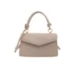 Bolsa pequena quadrada texturizada popular deste ano para mulheres, Lançamento Outono 2026, bolsa de ombro simples de cor sólida, bolsa transversal para o dia a dia