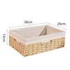 Cesta de armazenamento tecida à mão, caixa de armazenamento para lanches, cesta de bambu, cesto de roupa suja, caixa de armazenamento grande para calças